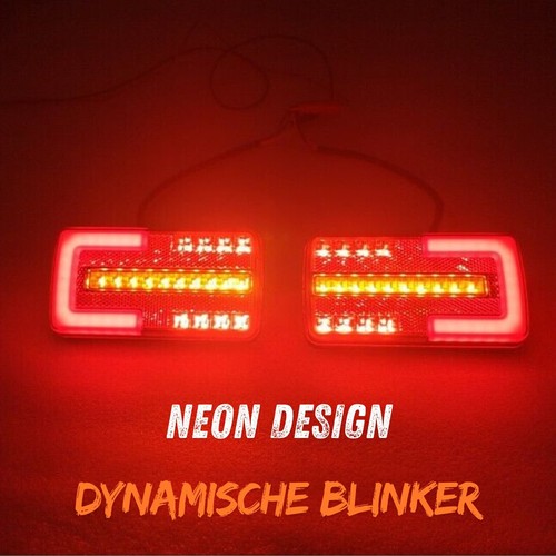 Neon led rückleuchten set 12v - rückleuchten,